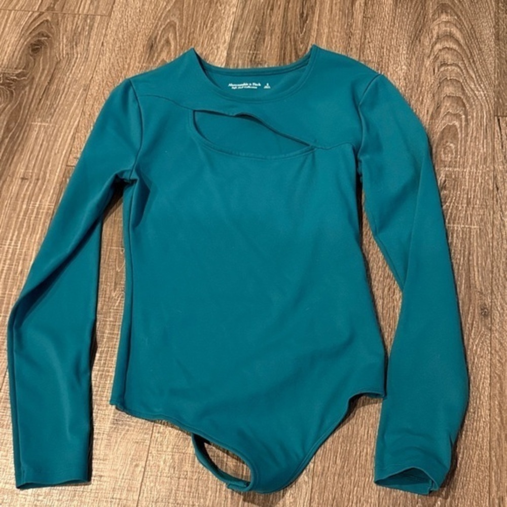 NWOT Abercrombie and Fitch Teal LS Bodysuit